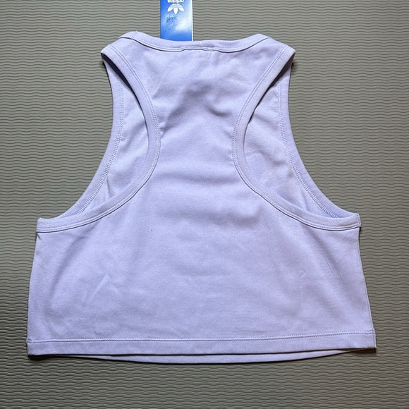 Adidas Originals Trefoil Tank Top Crop High Neck Purple Violet Lavender XS S M - Picture 5 of 7